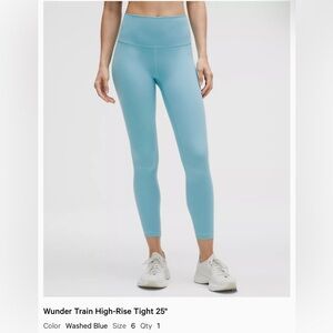 NWT Lululemon Athletica Wunder Train HR Tight 25”